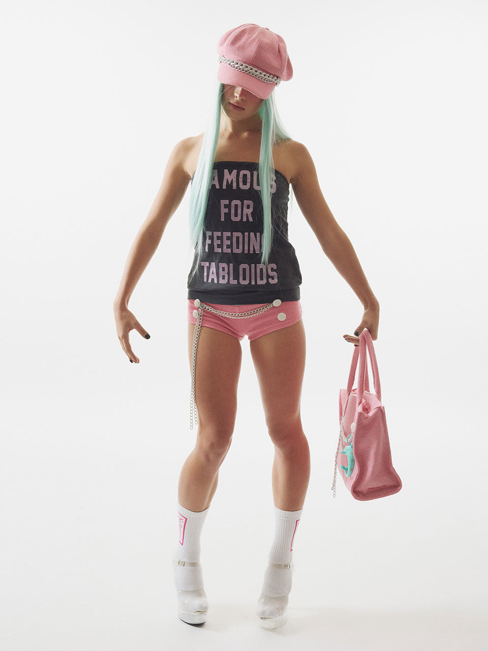 Chain Terry Bag Acid Pink