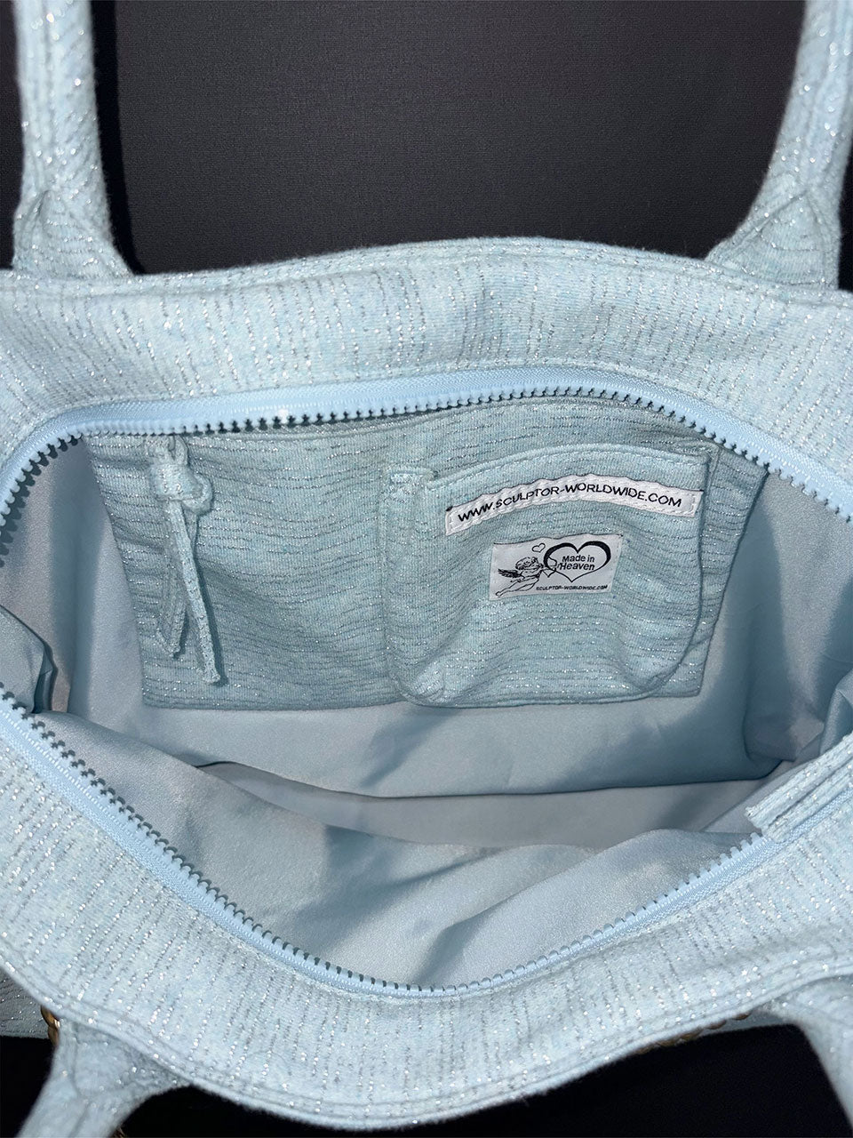 Chain Terry Bag Baby Blue
