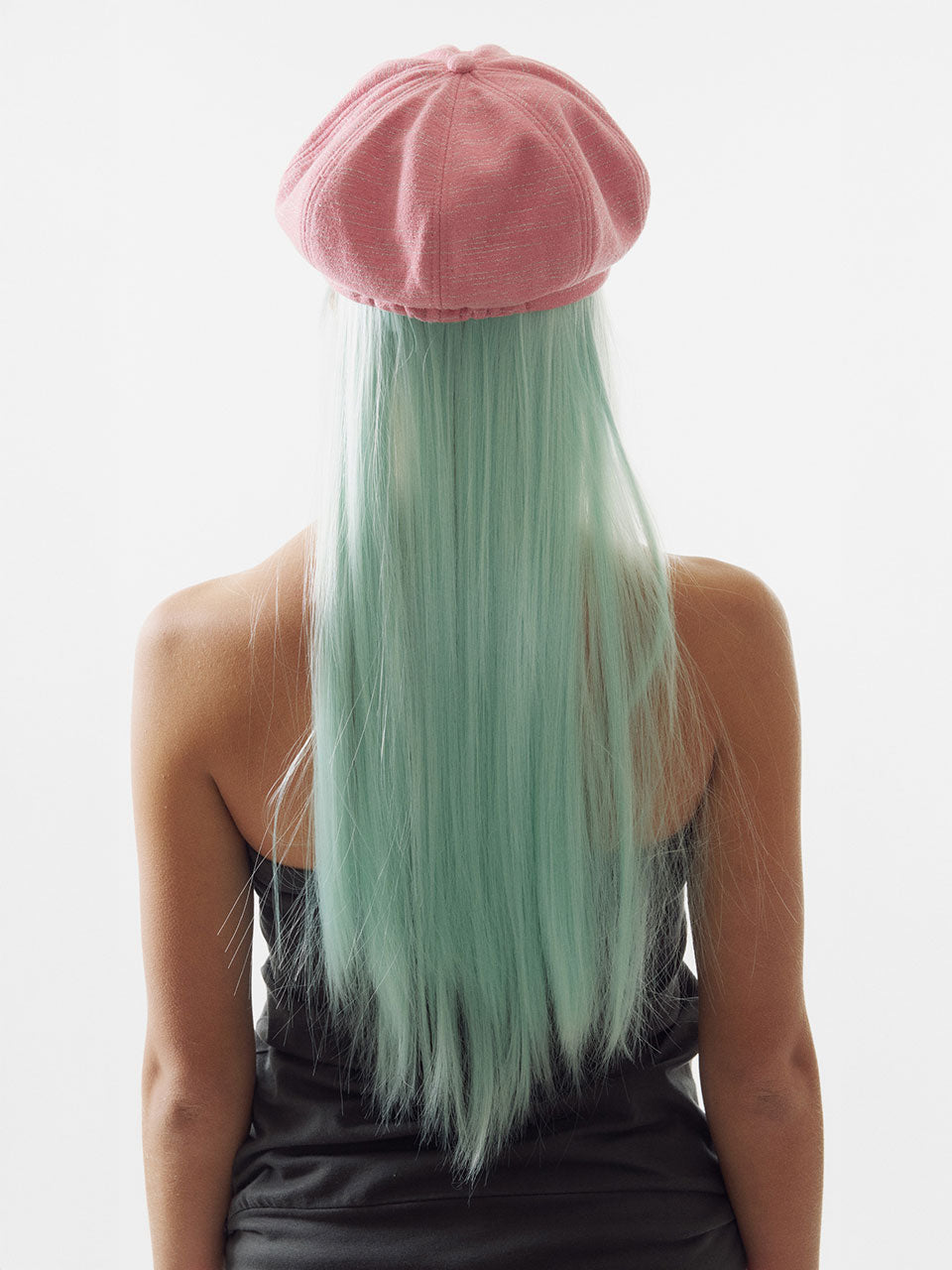 Chain Terry Newsboy Cap Acid Pink