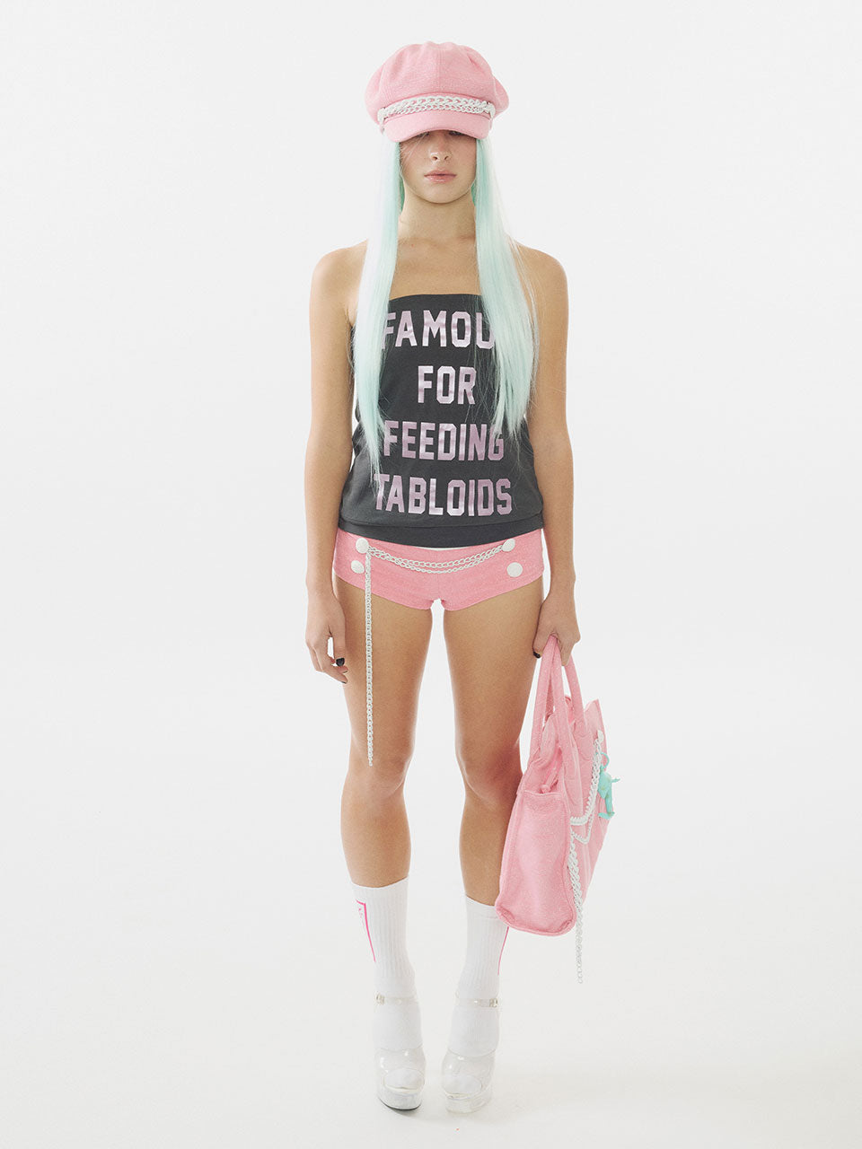 Chain Terry Shorts Acid Pink
