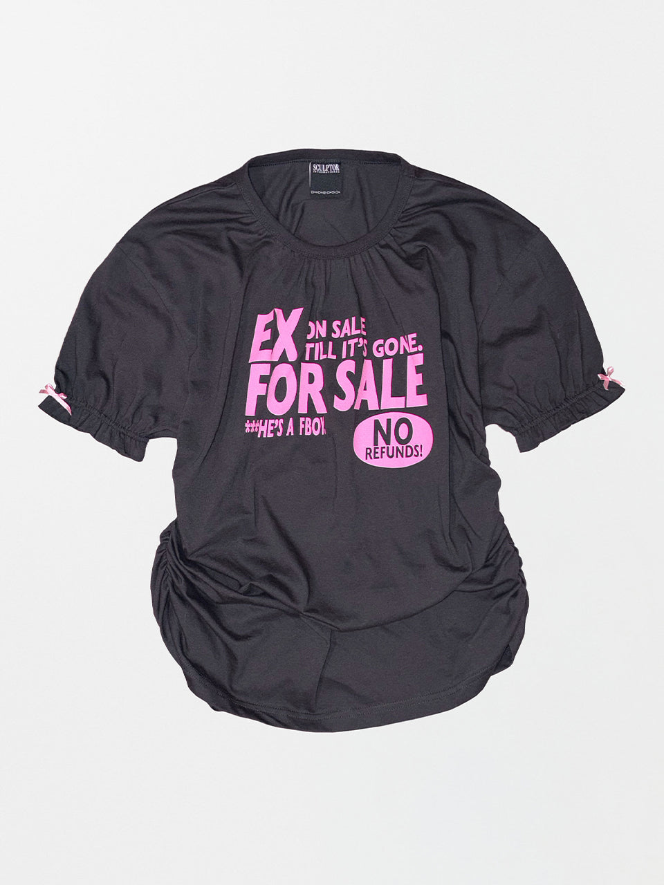 Garage Shirring Tee Charcoal