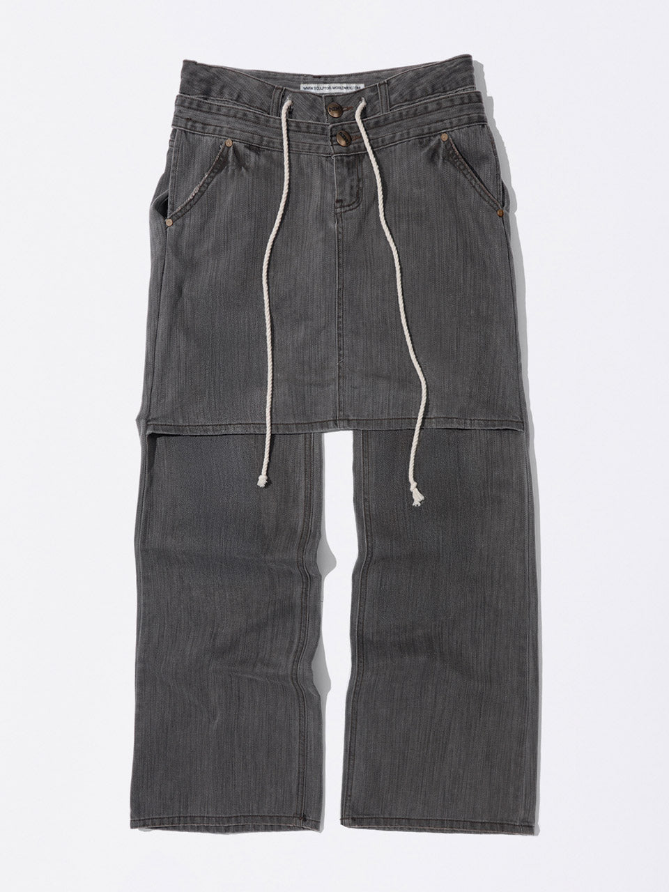 Apron Layered Denim Charcoal