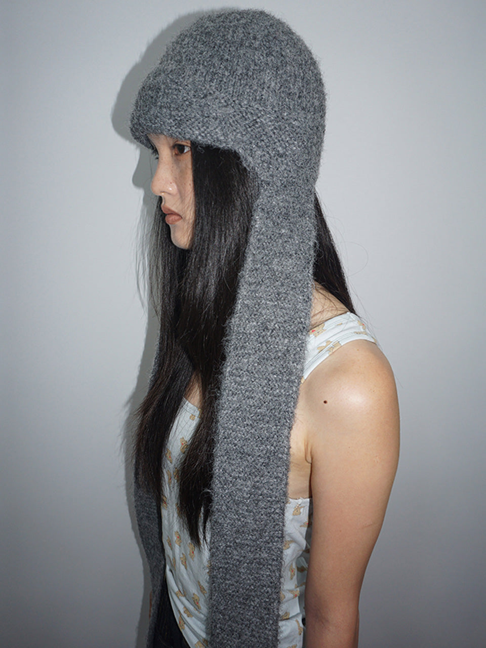 Flap Tail Beanie Charcoal