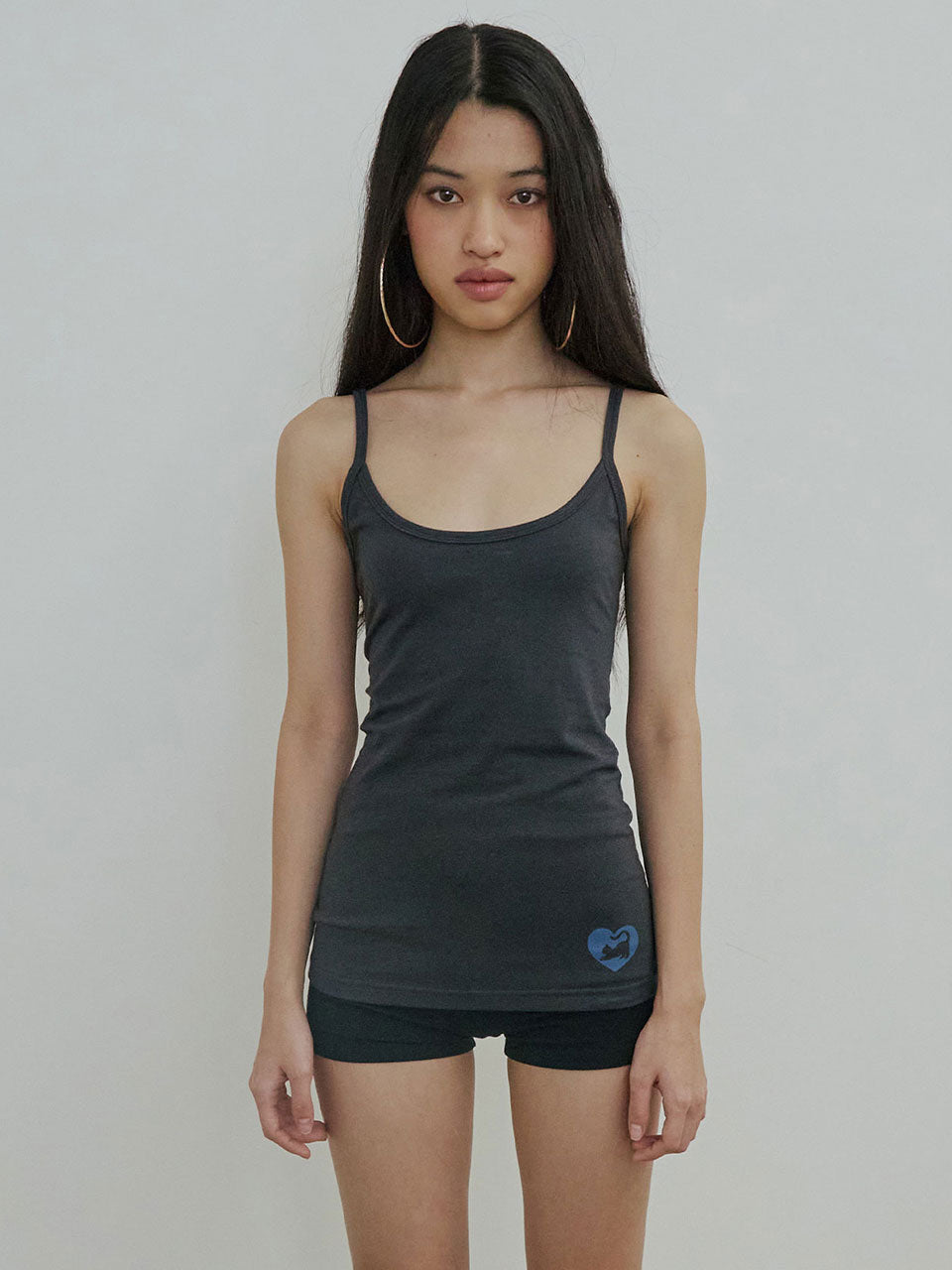 Sweet Kitty Tank Top Charcoal