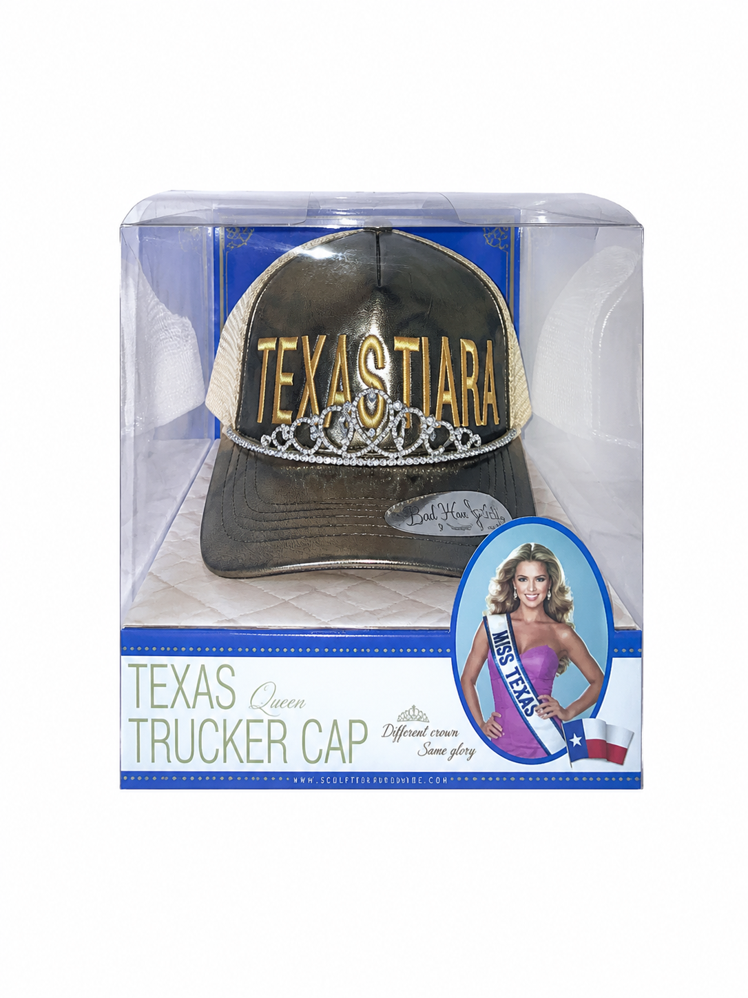 Queen Trucker Cap Metallic Black