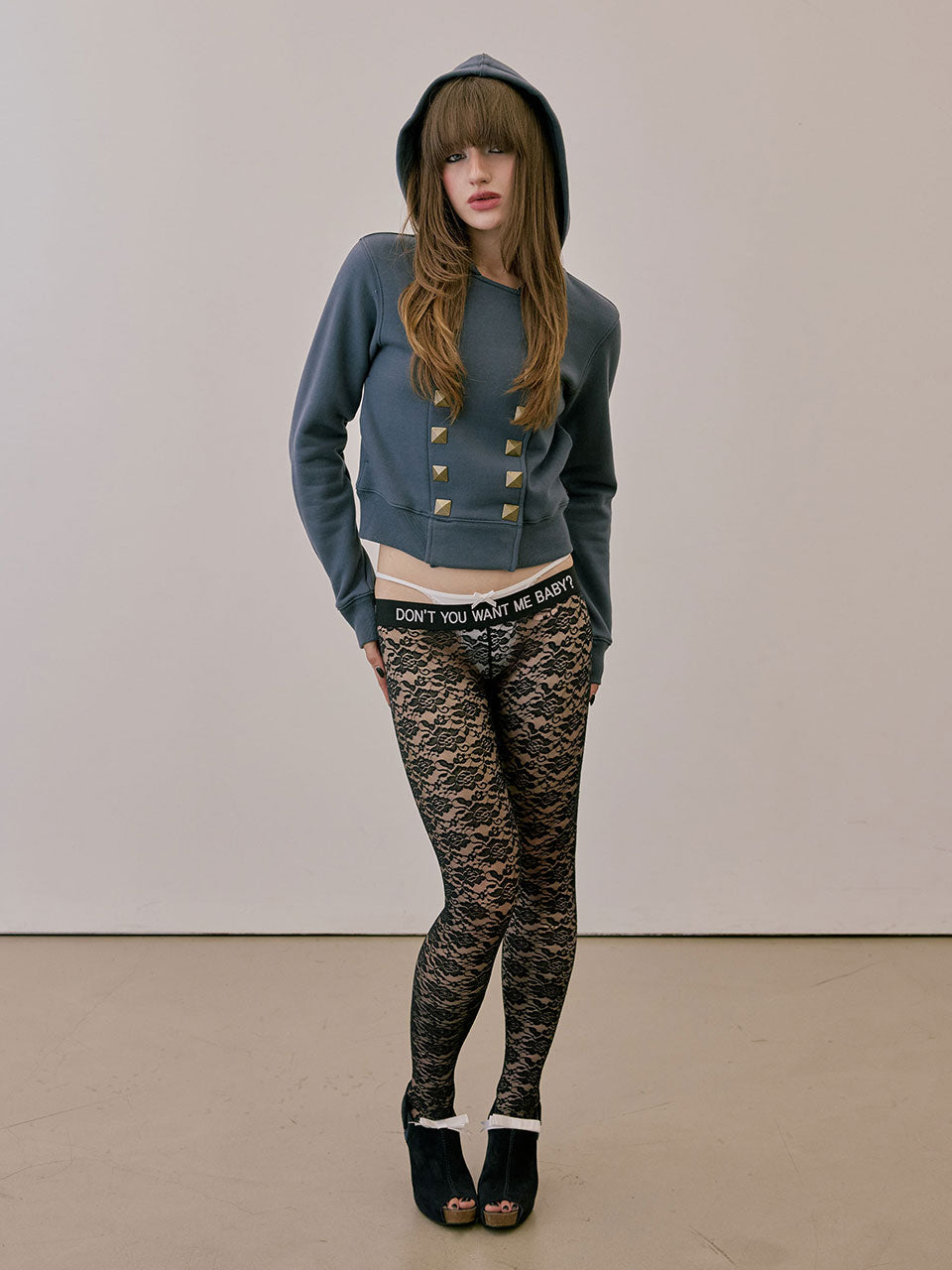 Cheeky Lace Leggings Black