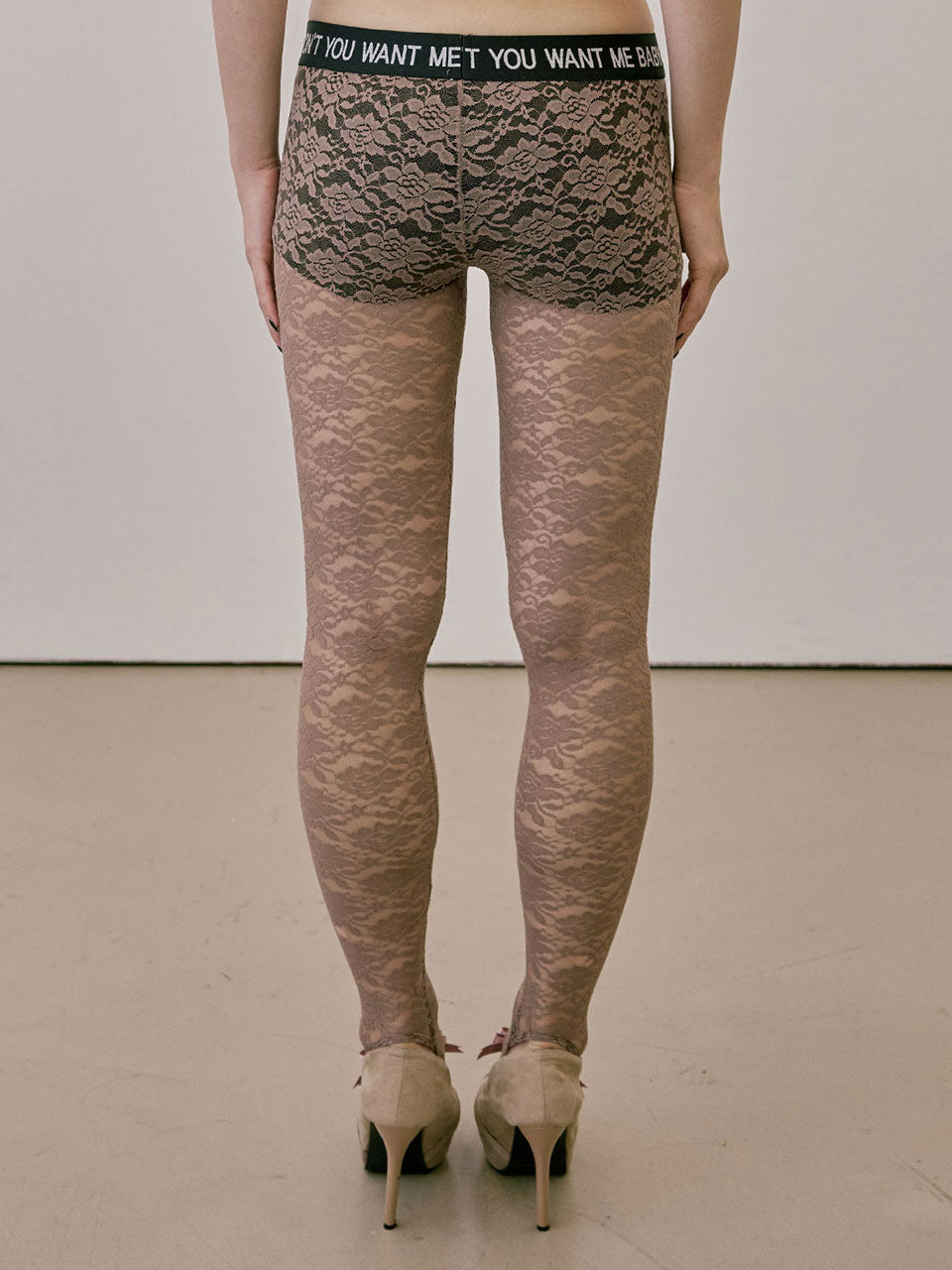 Cheeky Lace Leggings Mocha