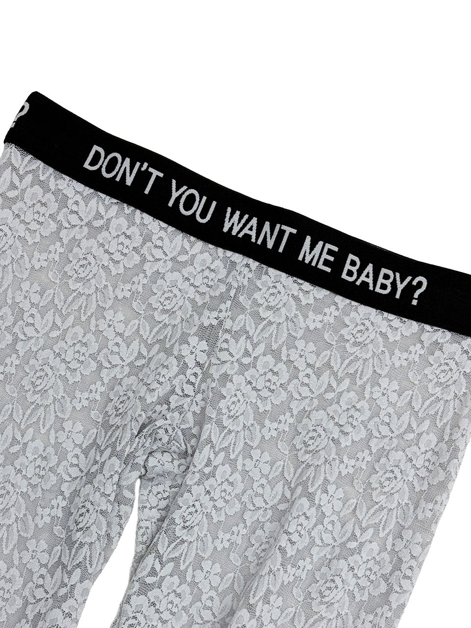 Cheeky Lace Leggings Silver