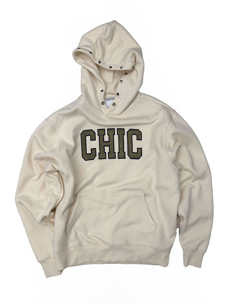 Chic Hoodie Dirty White