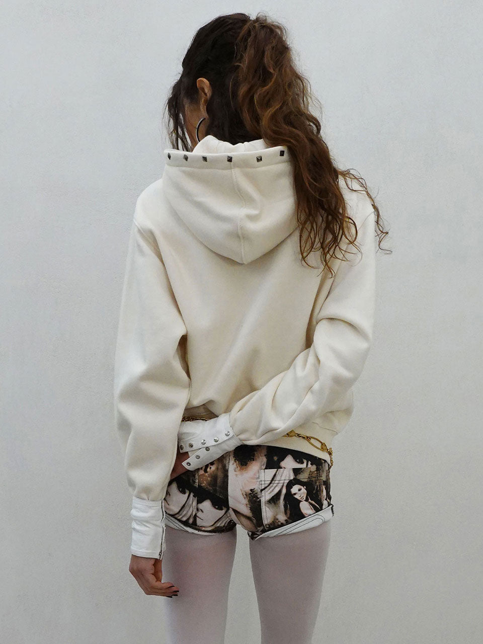 Chic Hoodie Dirty White