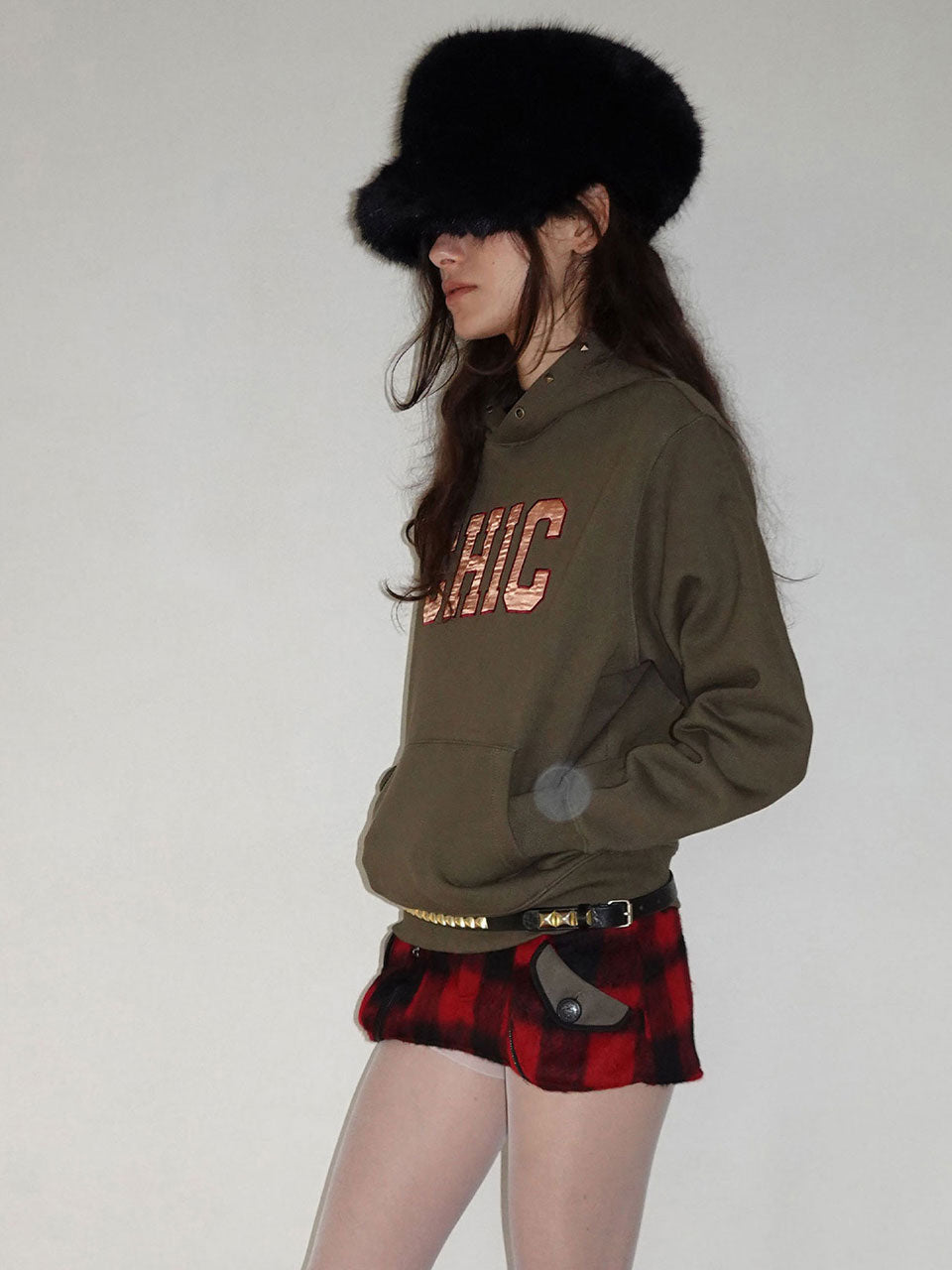 Chic Hoodie Khaki