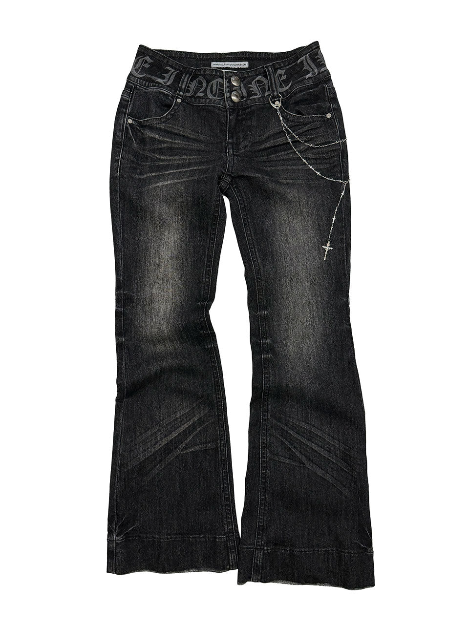 Confession Chain Denim Acid Black