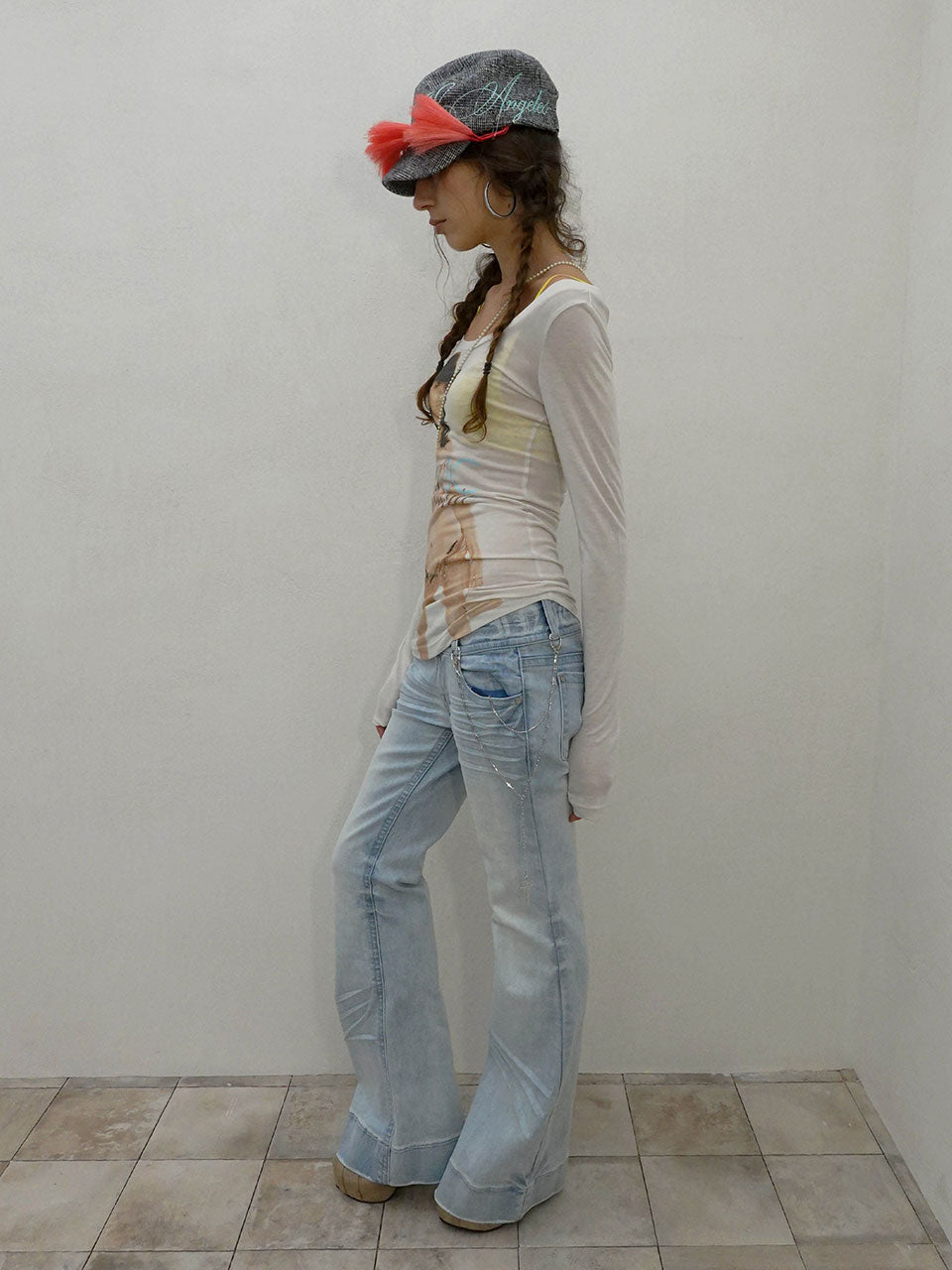 Confession Chain Denim Light Blue