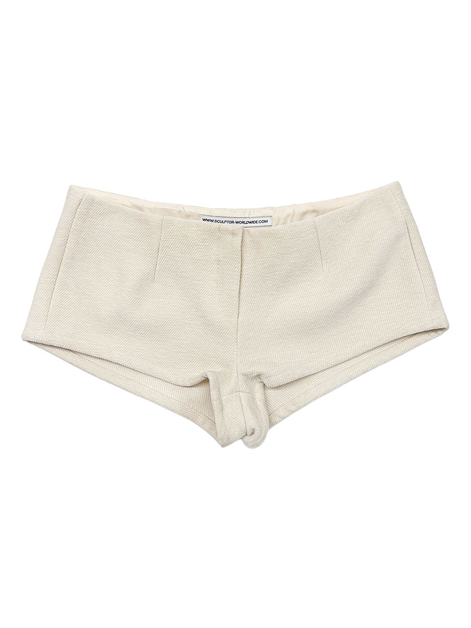 Corduroy Micro Shorts White