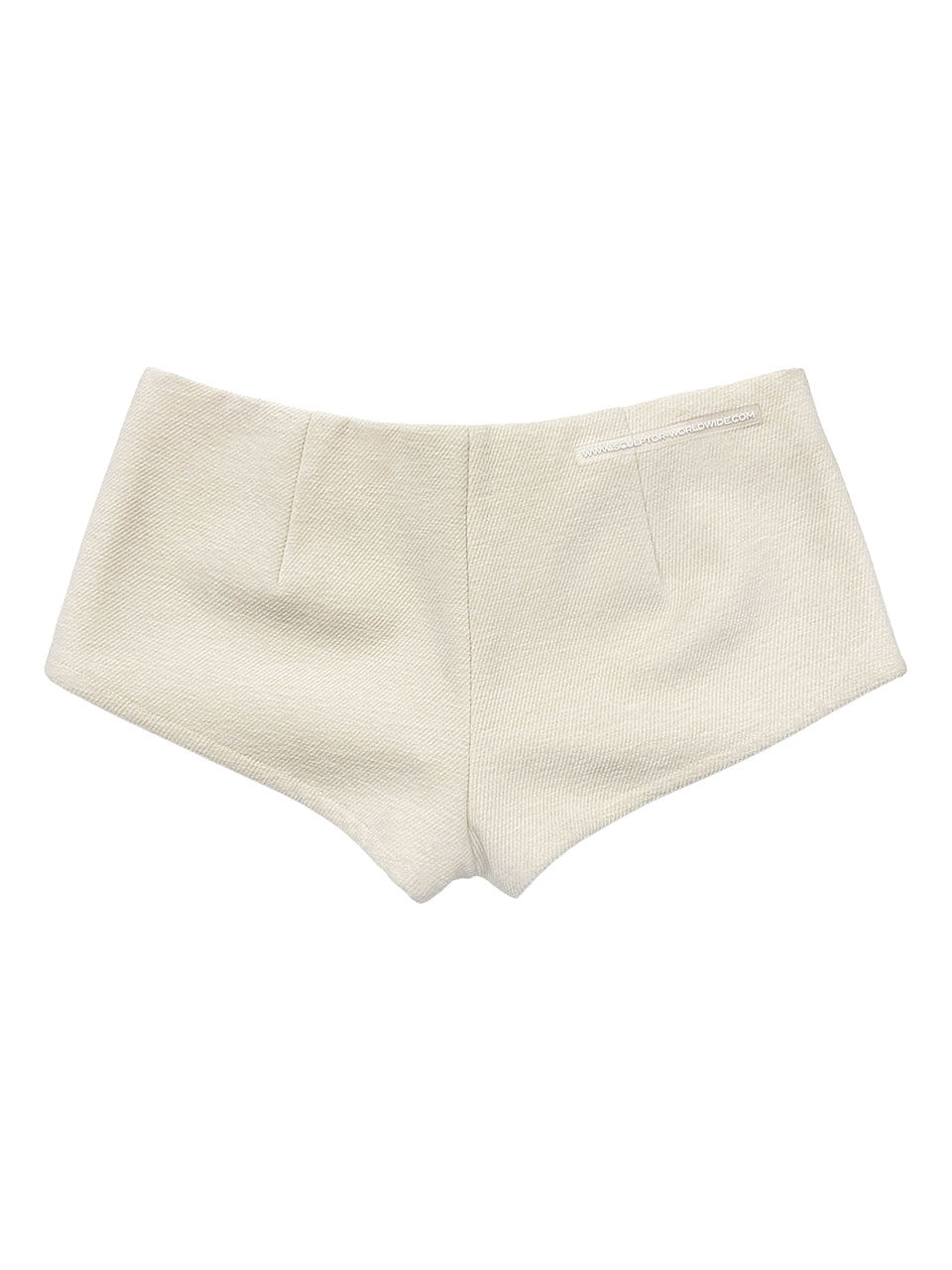 Corduroy Micro Shorts White