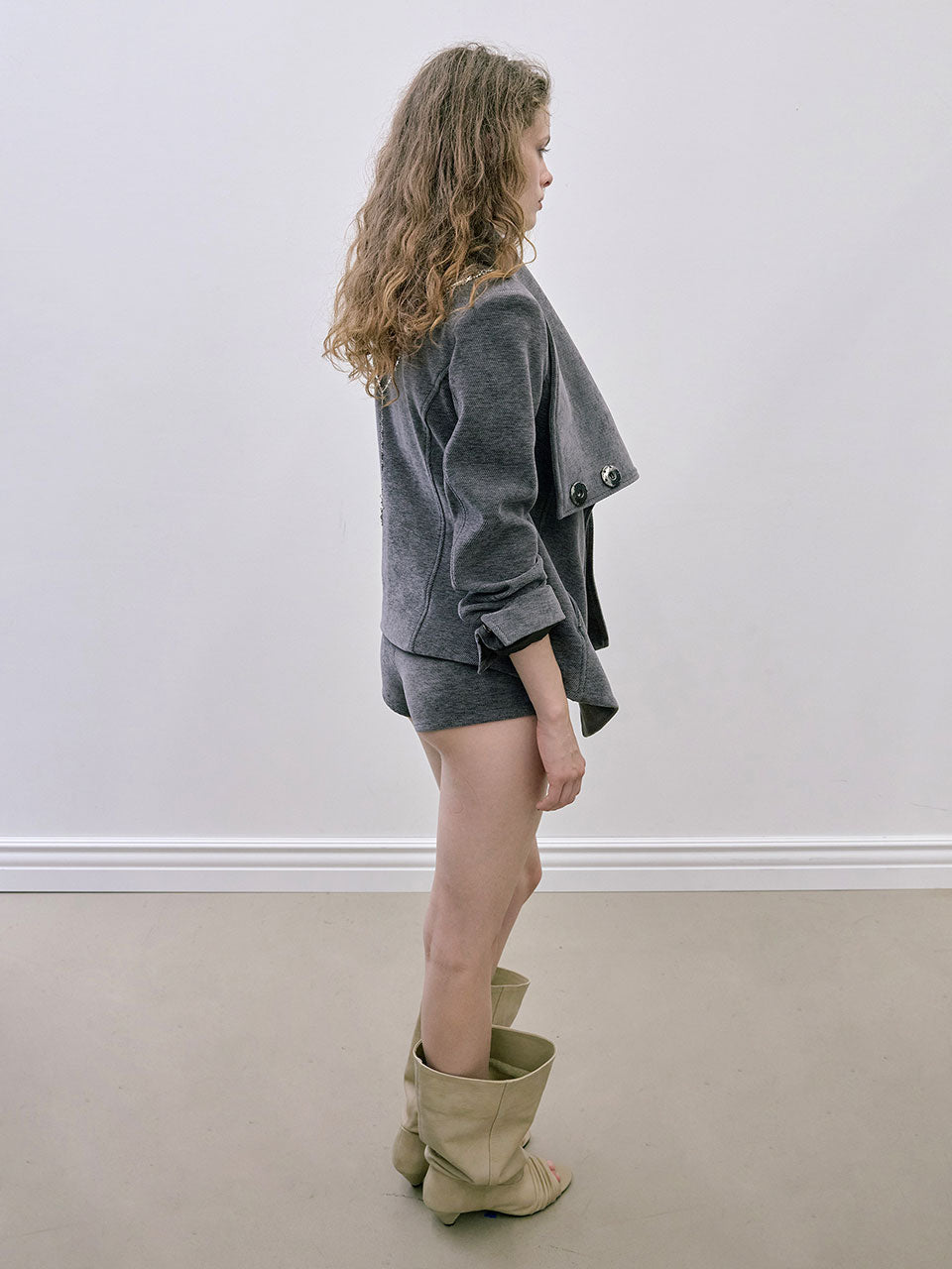 Corduroy Micro Shorts Charcoal