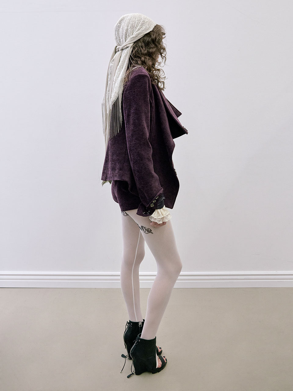 Corduroy Micro Shorts Deep Plum