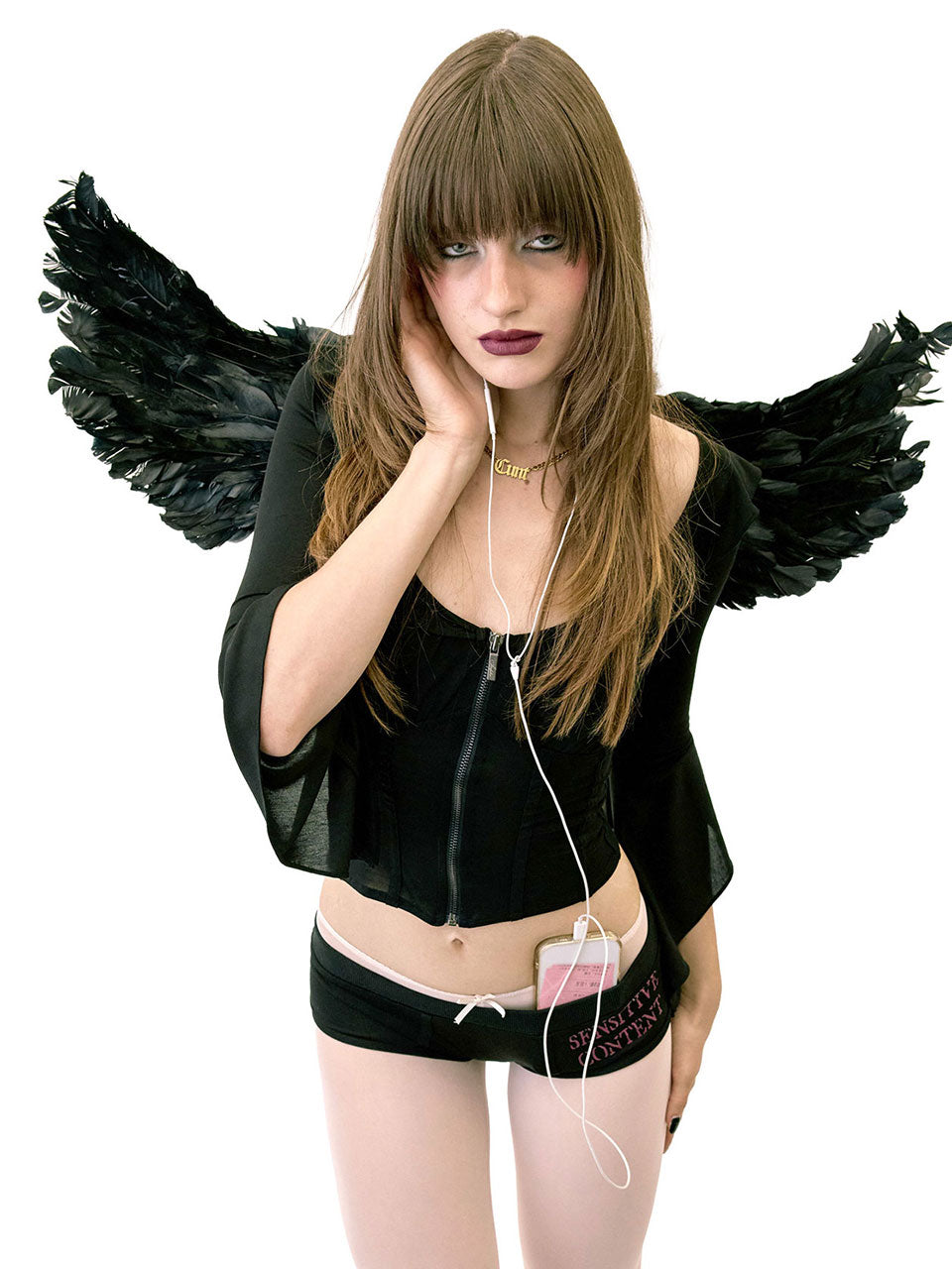 Corset Jersey Blouse Black