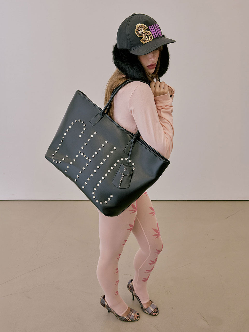 Couture Grocery Tote Bag Black