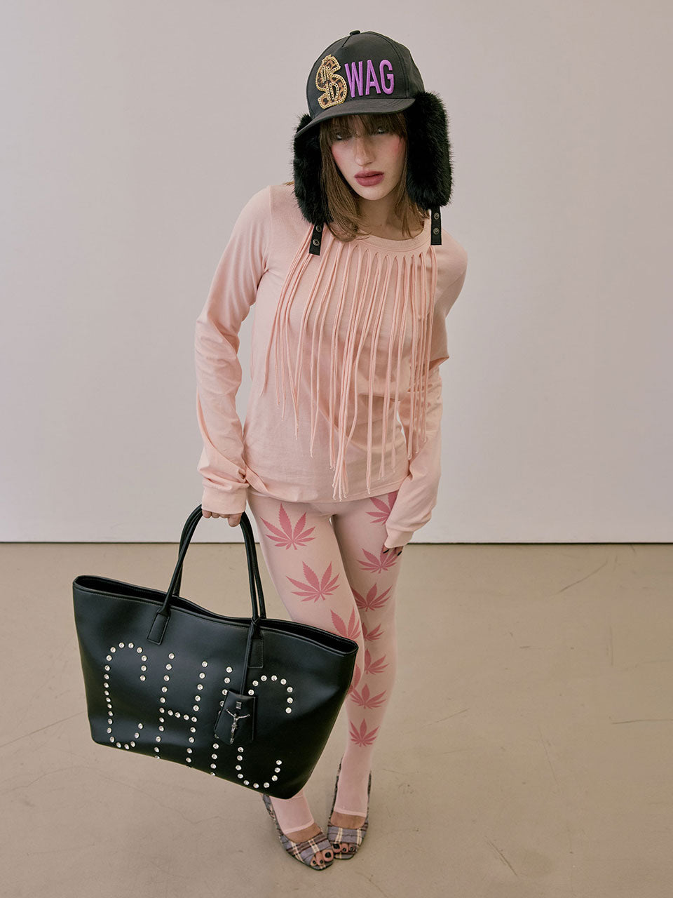 Couture Grocery Tote Bag Black