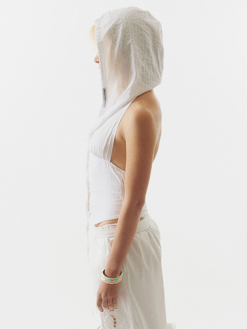 Cowgirl Hoodie Vest White
