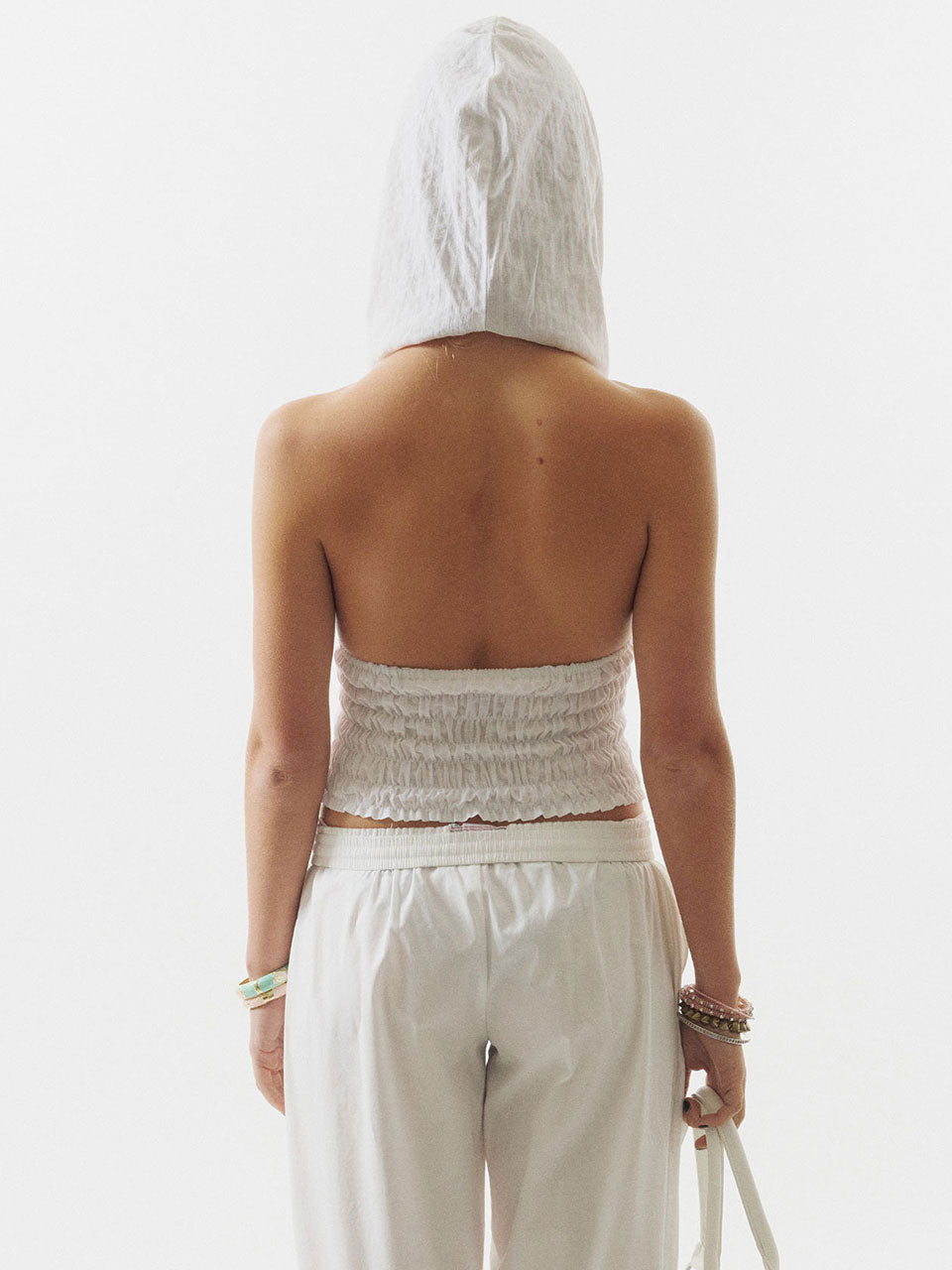 Cowgirl Hoodie Vest White
