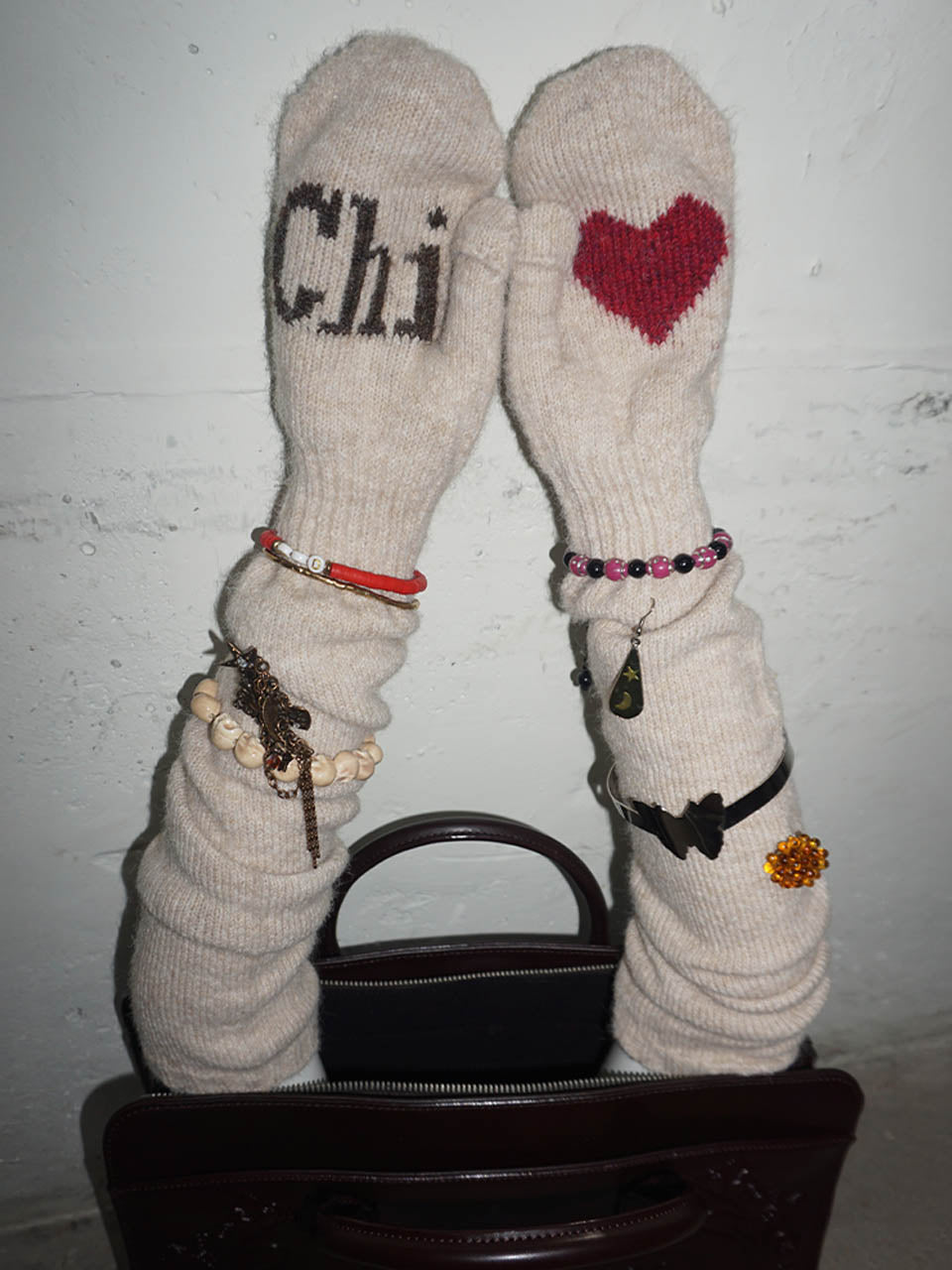 Wool Warmer Gloves Cream