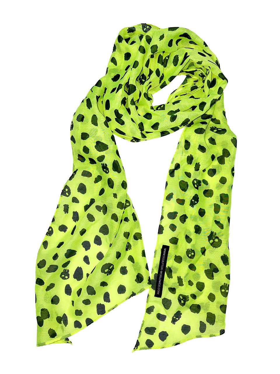 Dalmatian Scarf Neon Green