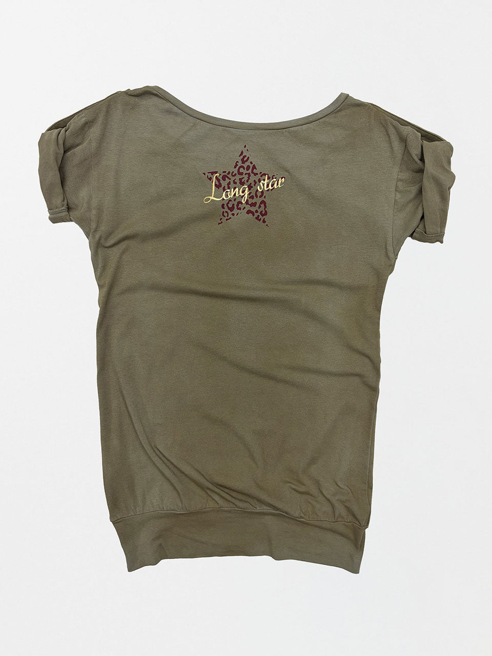 Broken Girls Roll Up Tee Dirty Khaki