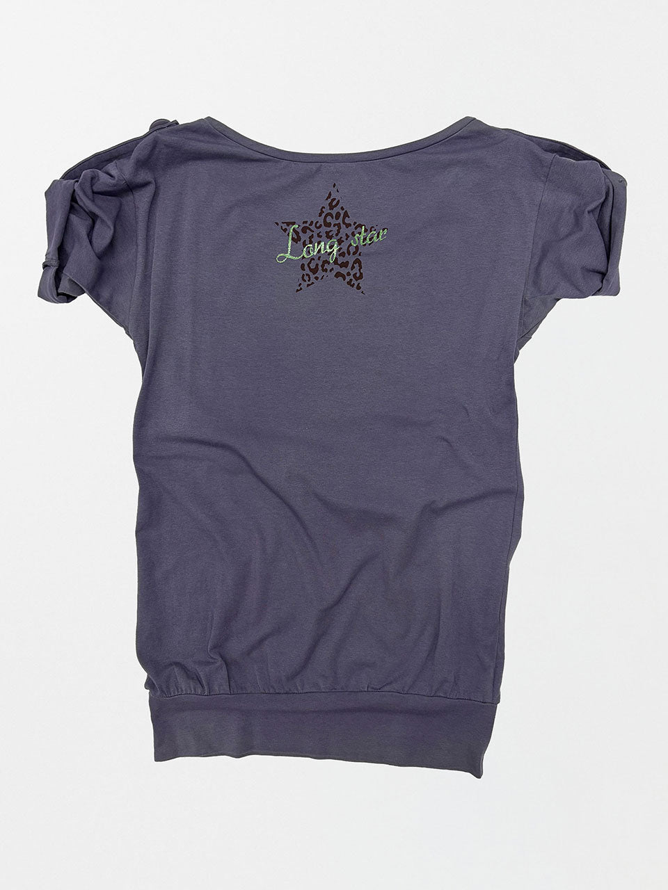 Broken Girls Roll Up Tee Dirty Purple