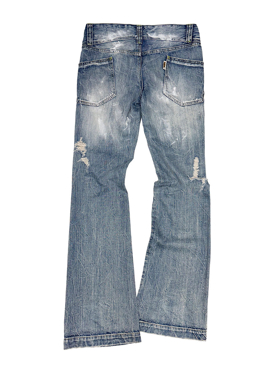 Distressed Bootcut Jeans Light Blue
