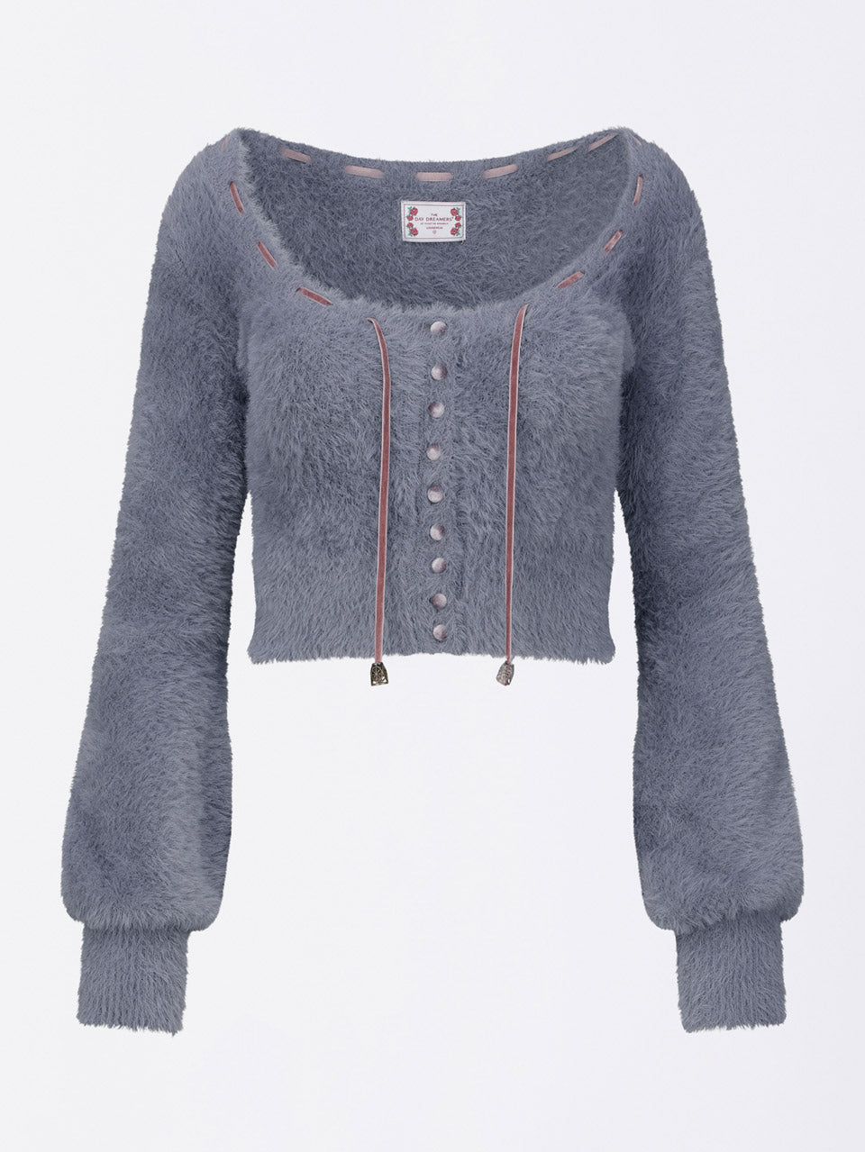 Angora Cardigan Dusty Blue