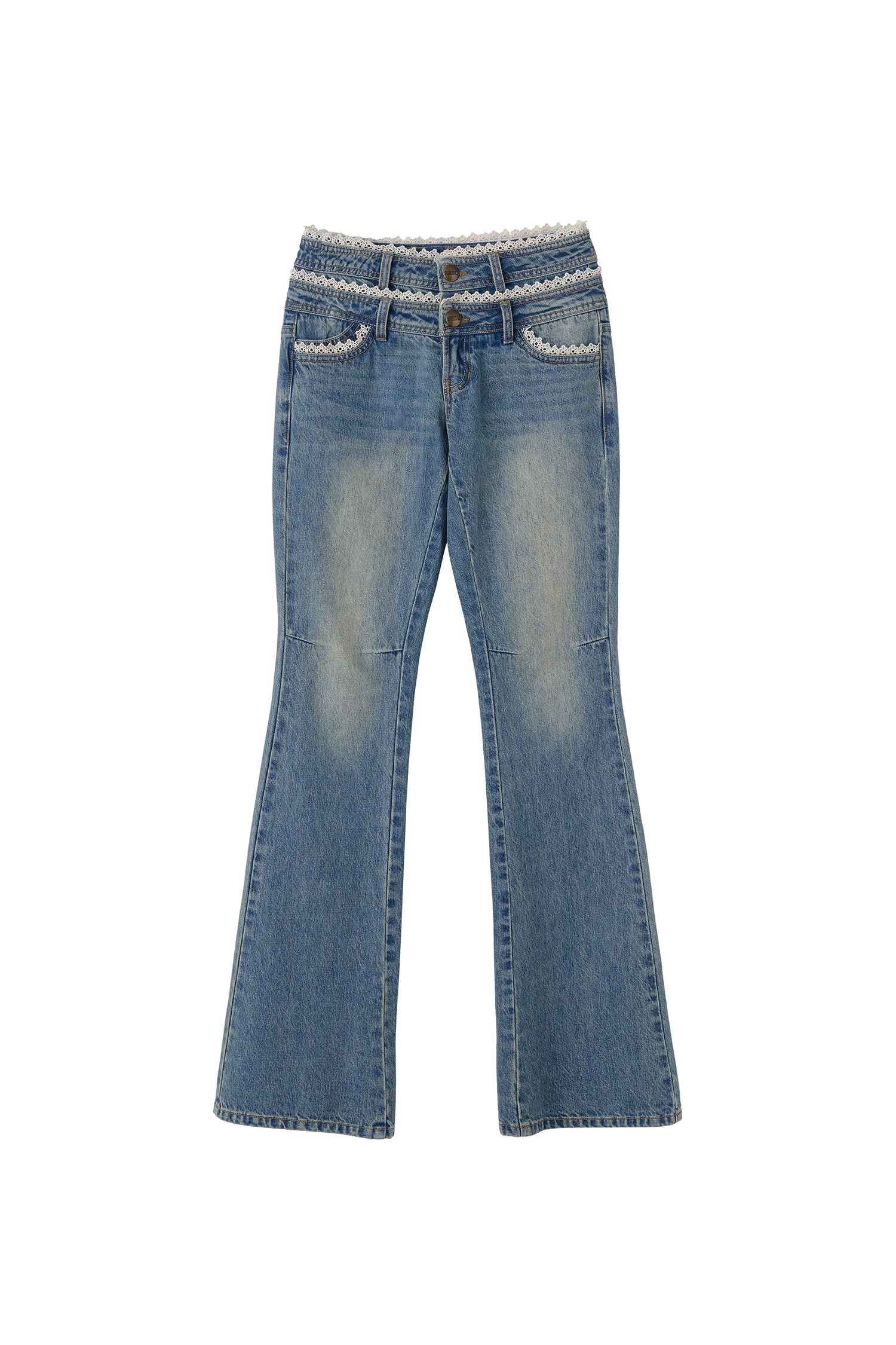 パンツ sculptor Double waist boots cut denim Double Waist Boots Cut Denim Mid Blue – SCULPTOR JAPAN