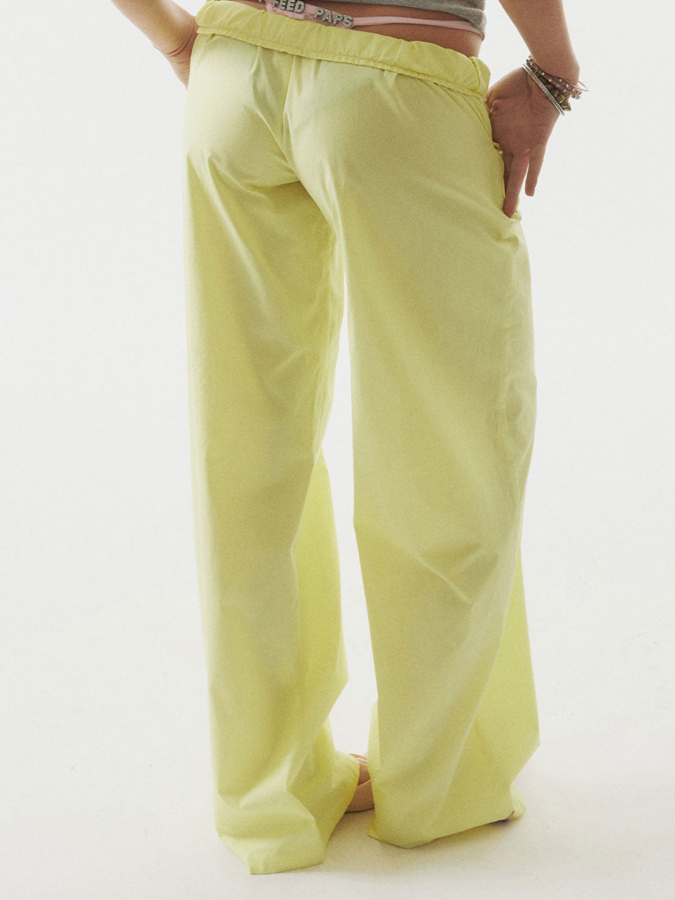 Eyelet Embroidery Pants Neon