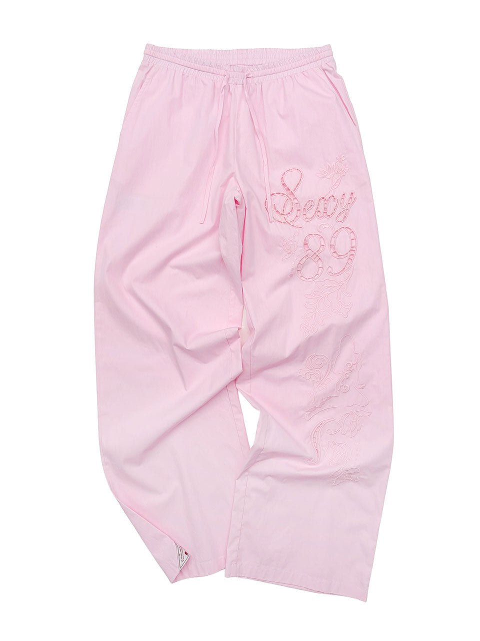 Eyelet Embroidery Pants Pink