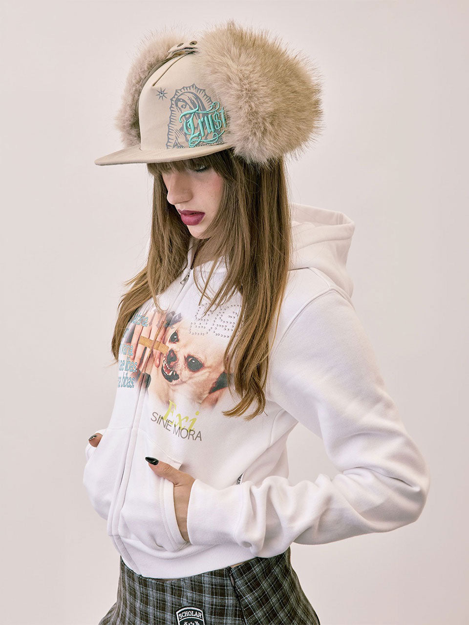 Faithless Twill Earflap Cap Beige