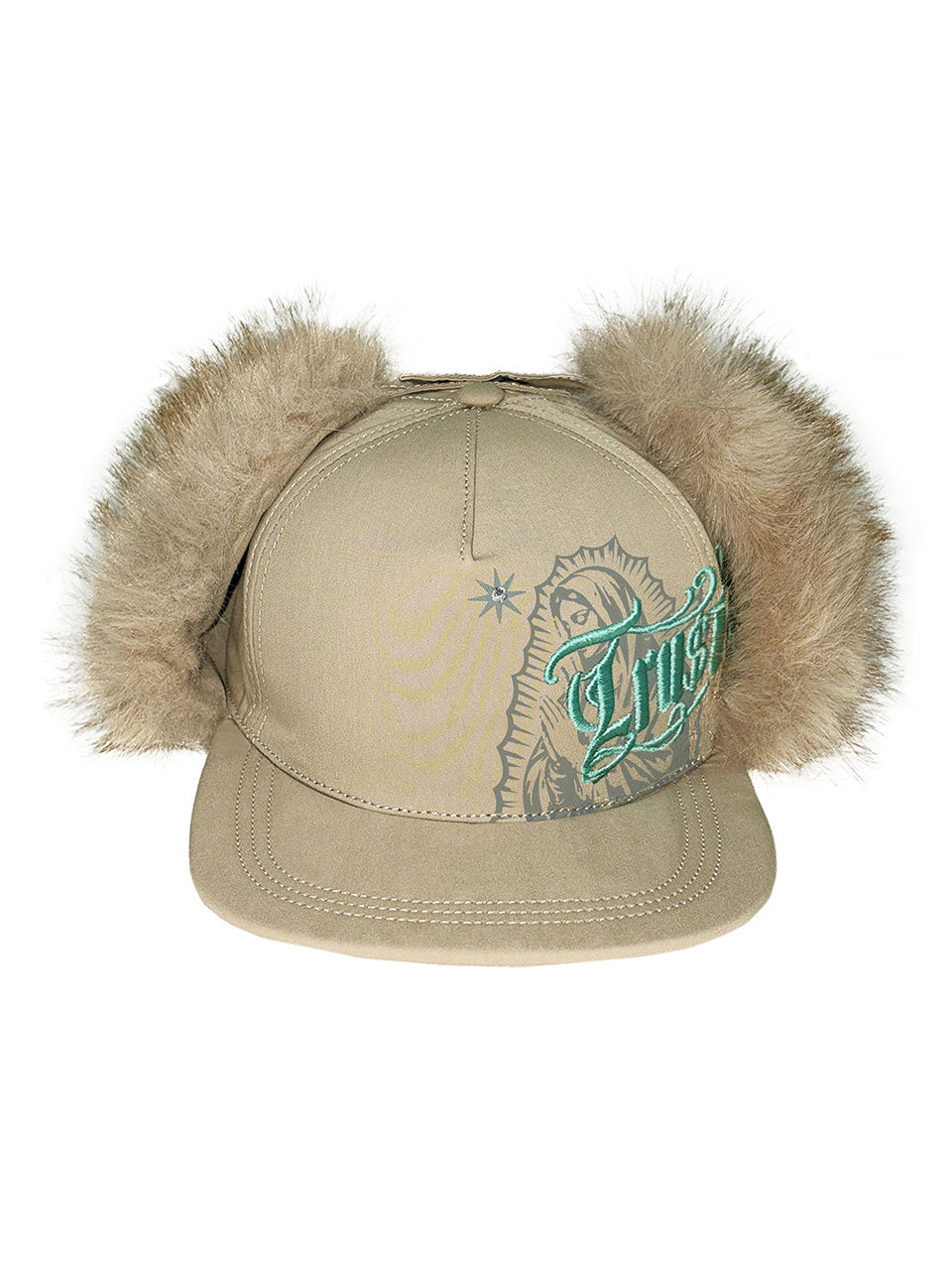 Faithless Twill Earflap Cap Beige