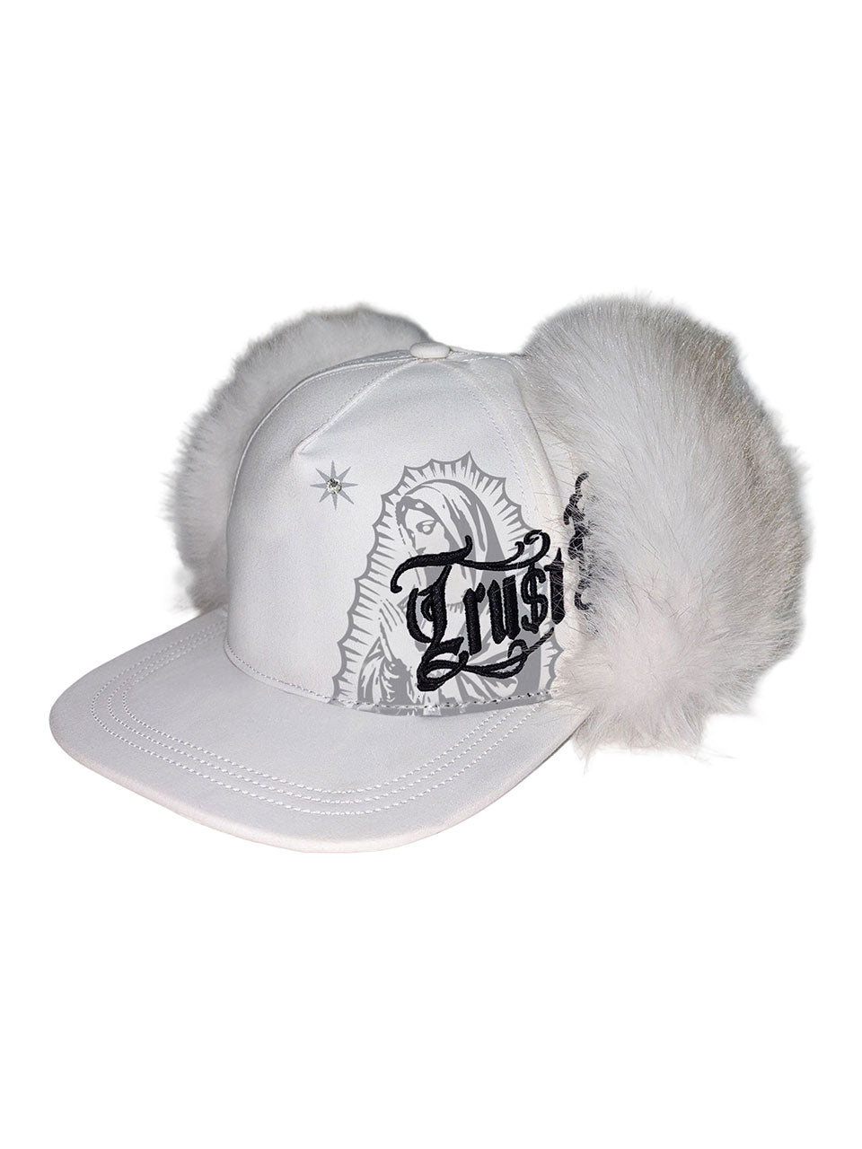 Faithless Twill Earflap Cap White