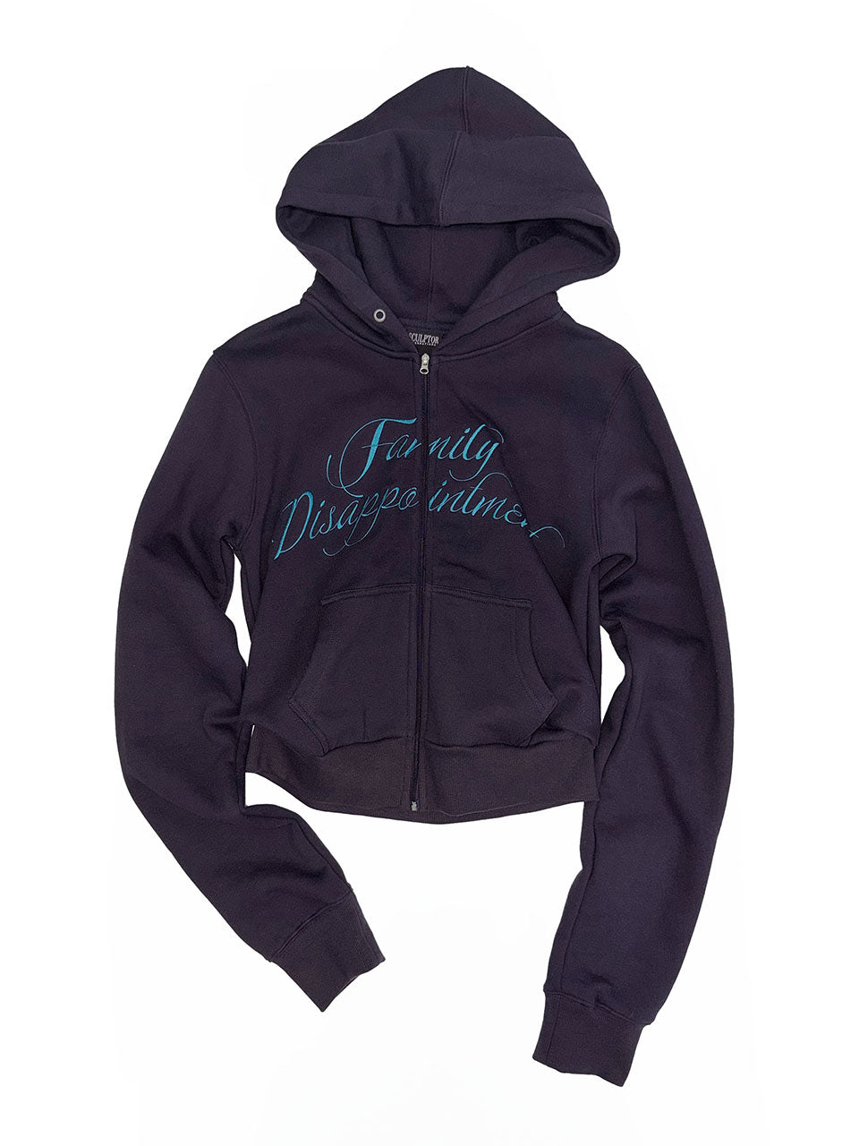 Family Disappointment Hooded Zip-Up Deep Purple