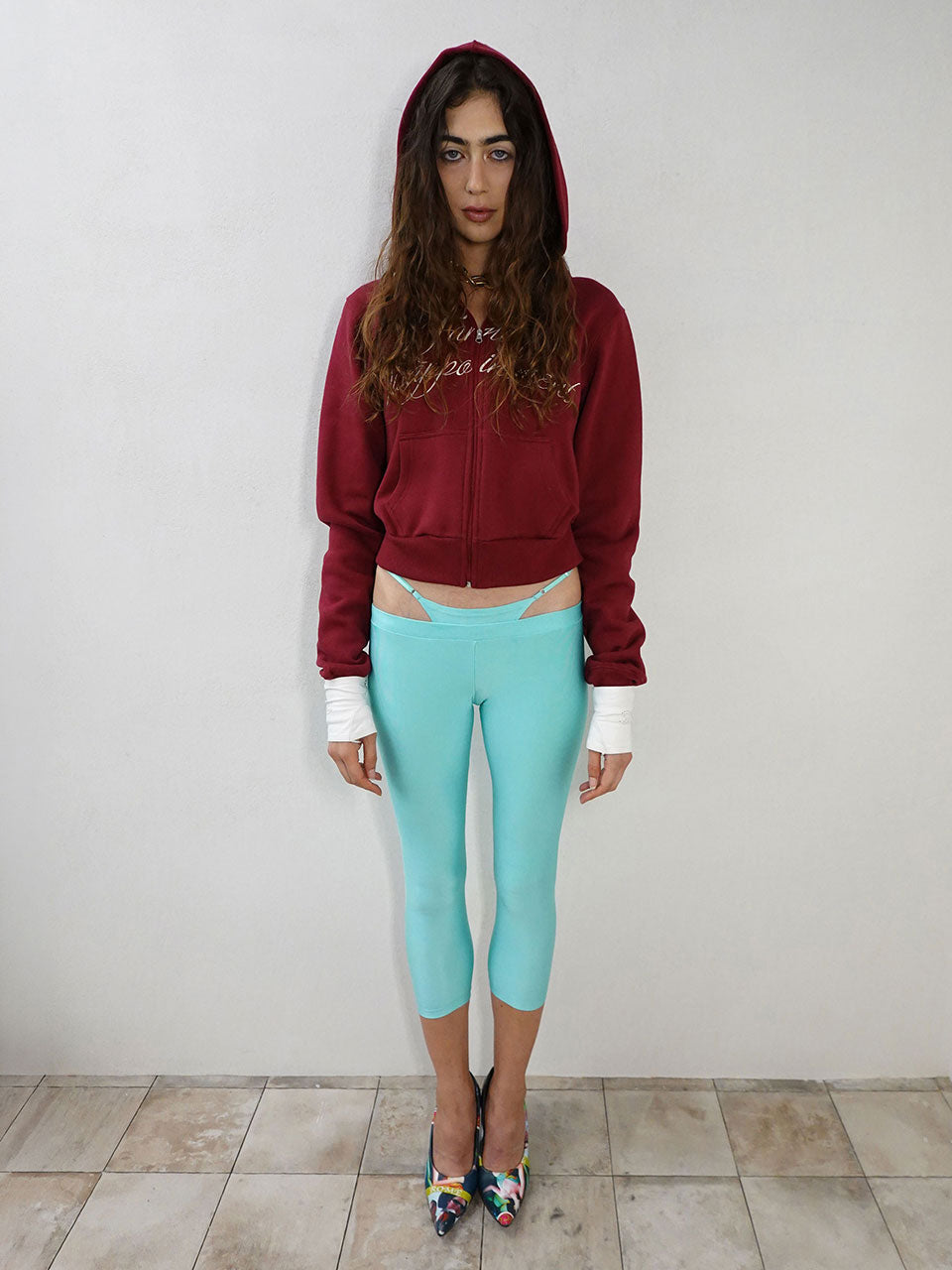 Family Disappointment Hooded Zip-Up Red