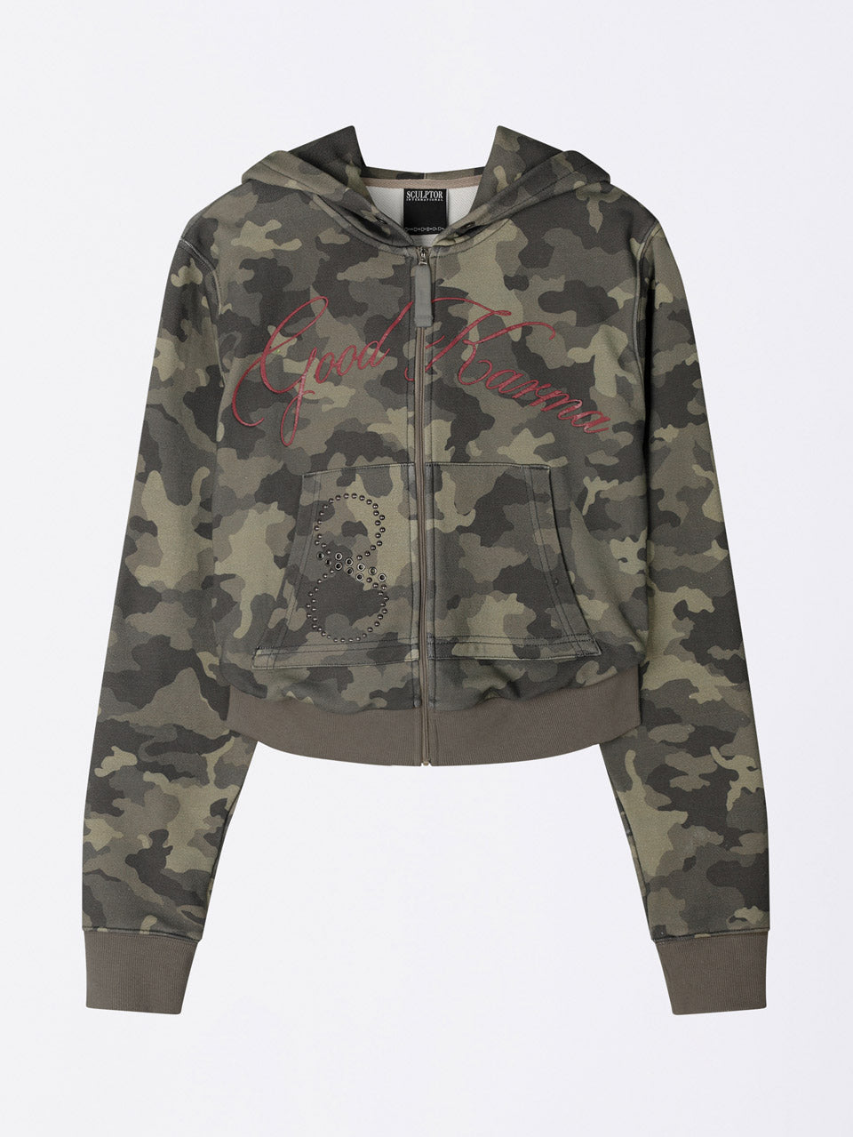 Karma Hooded Zip-Up Forest Camo