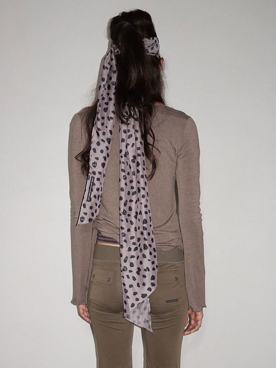 Glitter Wrap Top Brown