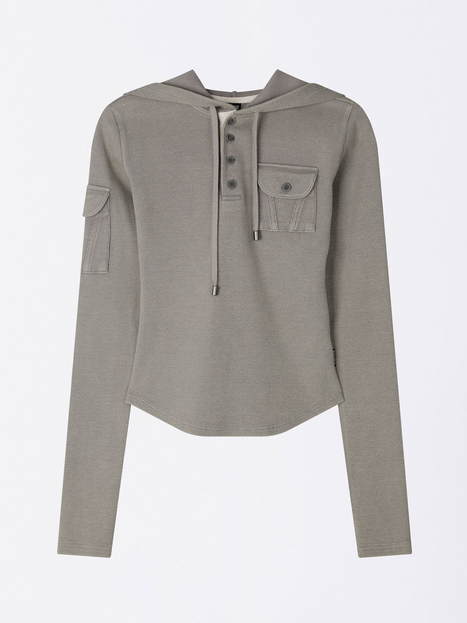 Washed Pocket Hoodie Gray
