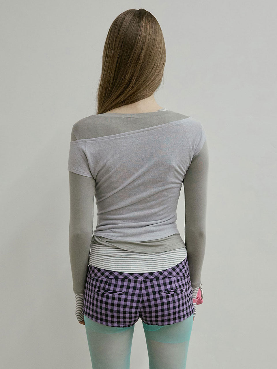 Lazy Layered Tee Gray