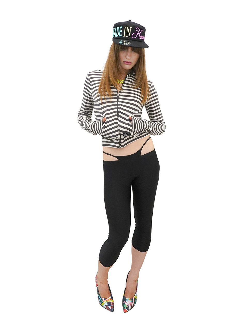 Hella Sexy Thong Capri Black