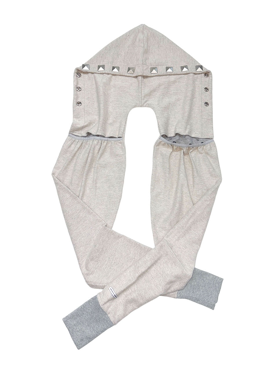 Hooded Scarf Bolero Melange Gray