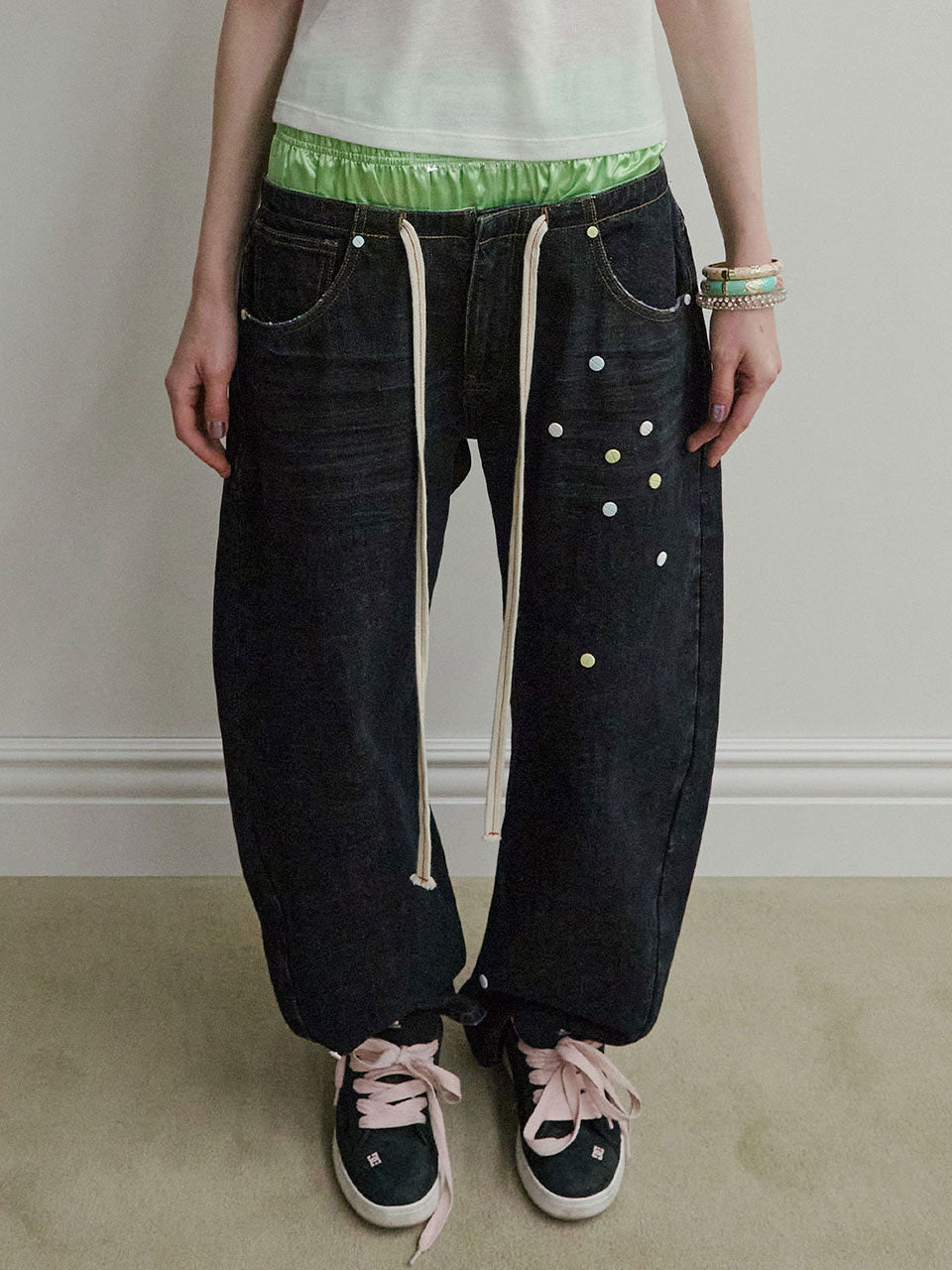 Pill Denim Pants Indigo Blue