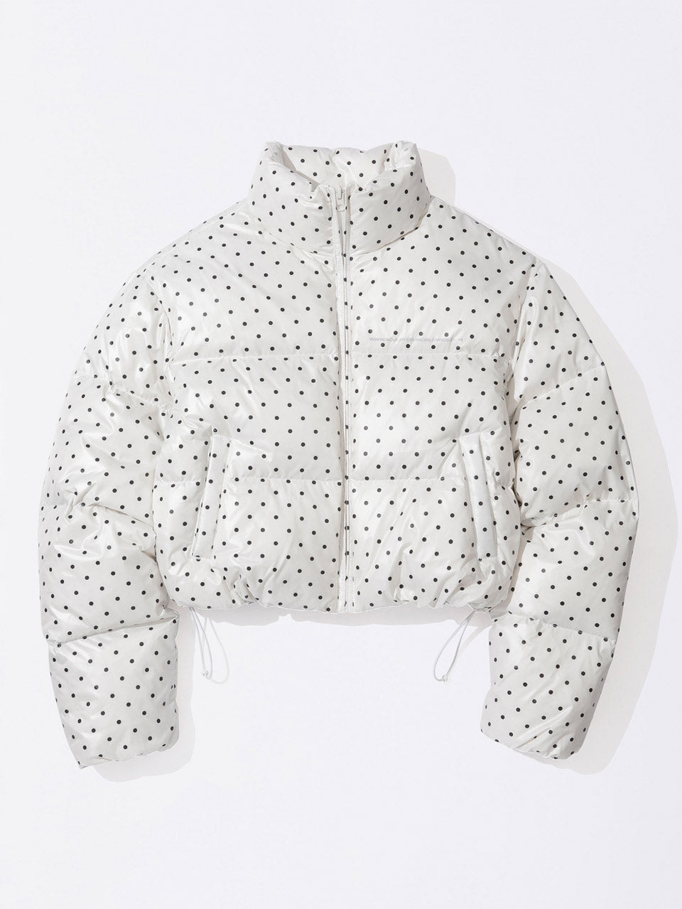 Polka Cropped Puffer Down Ivory