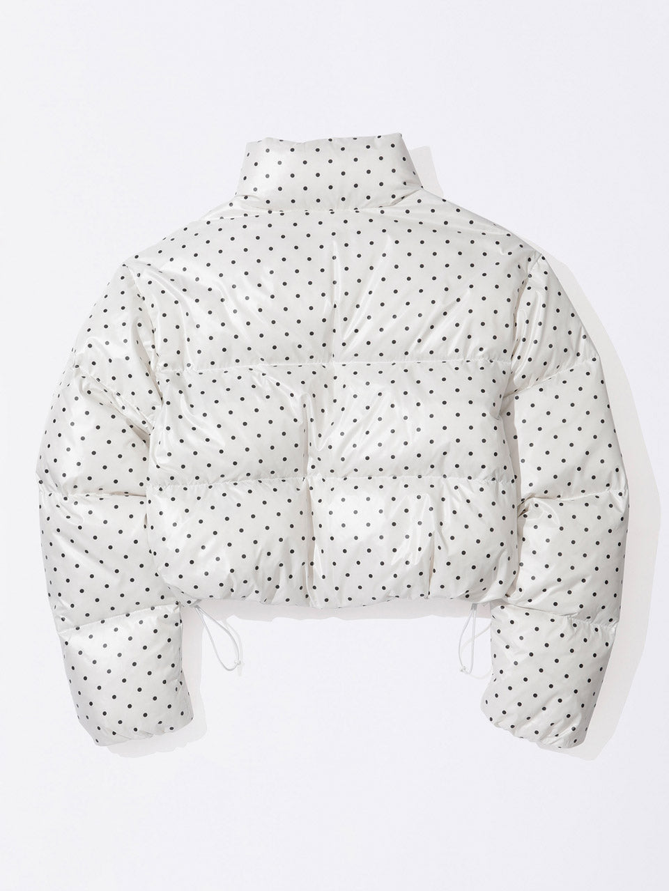 Polka Cropped Puffer Down Ivory