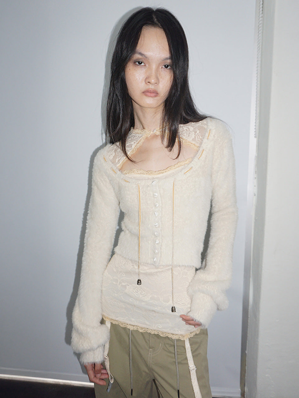 Angora Cardigan Ivory